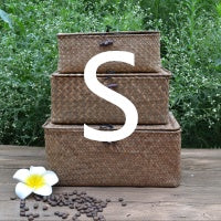 Accessoires ménagers en fibres naturelles tressées