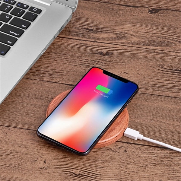 Chargeur sans fil en bambou – Technologie Qi