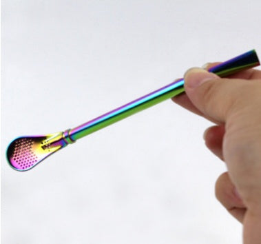 Cuillère-paille filtrante en inox