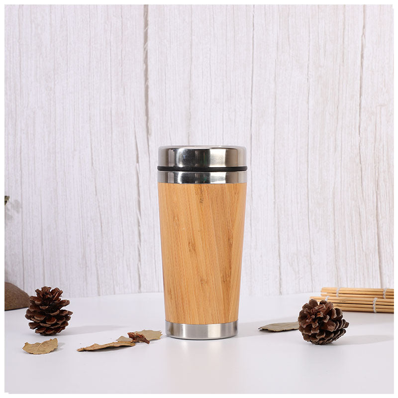 Mug isotherme en bambou naturel