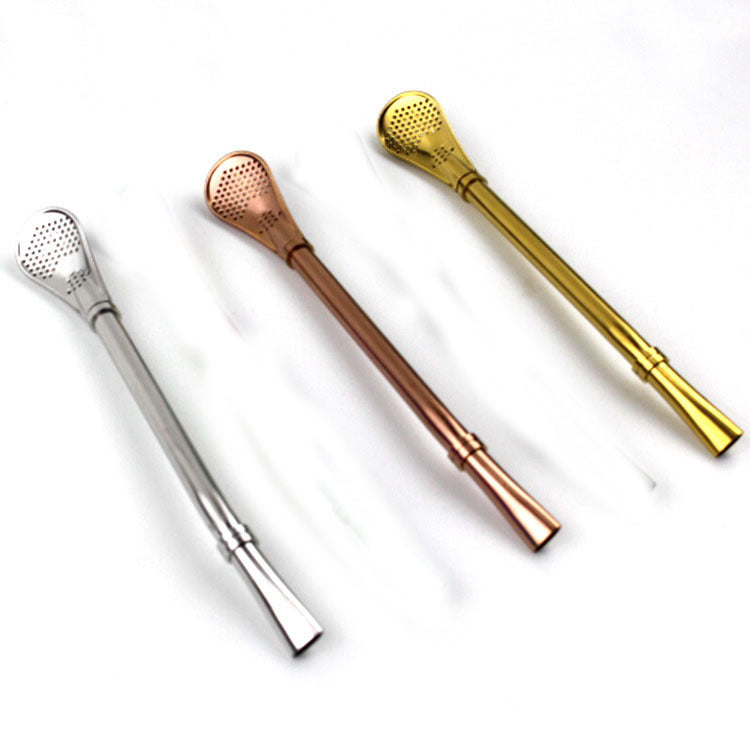 Cuillère-paille filtrante en inox